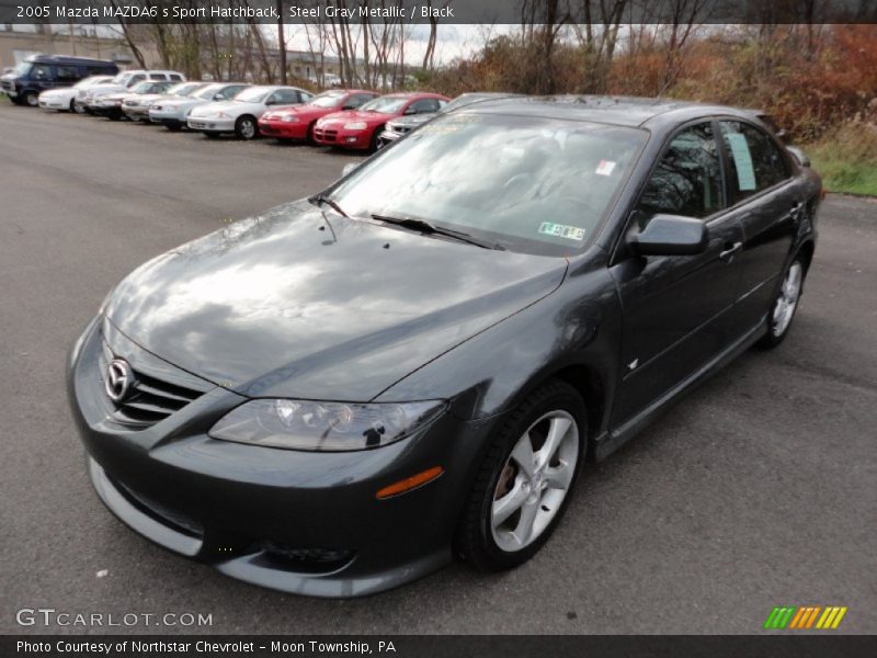 Steel Gray Metallic / Black 2005 Mazda MAZDA6 s Sport Hatchback