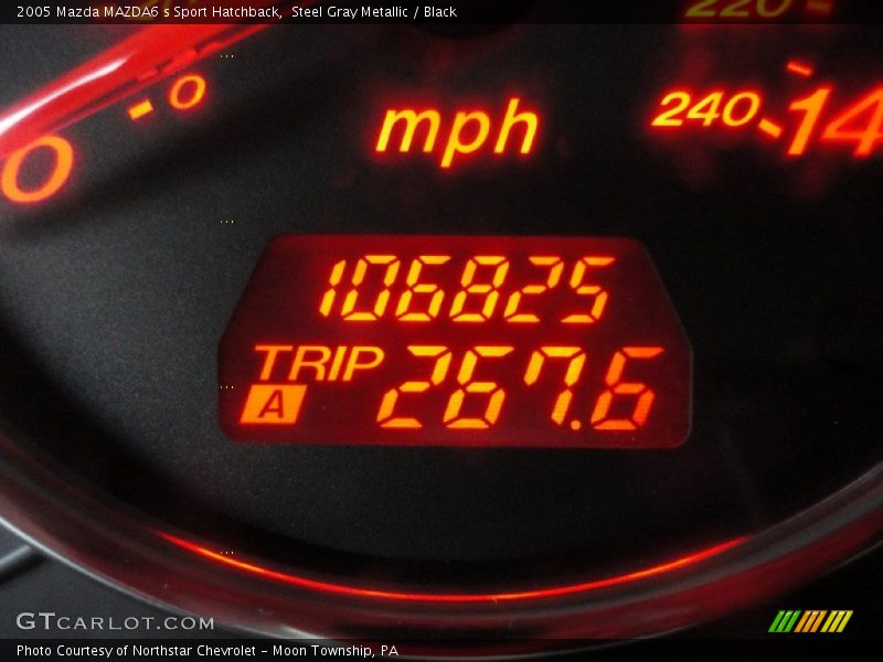 Steel Gray Metallic / Black 2005 Mazda MAZDA6 s Sport Hatchback