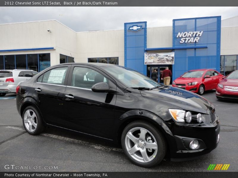 Black / Jet Black/Dark Titanium 2012 Chevrolet Sonic LTZ Sedan