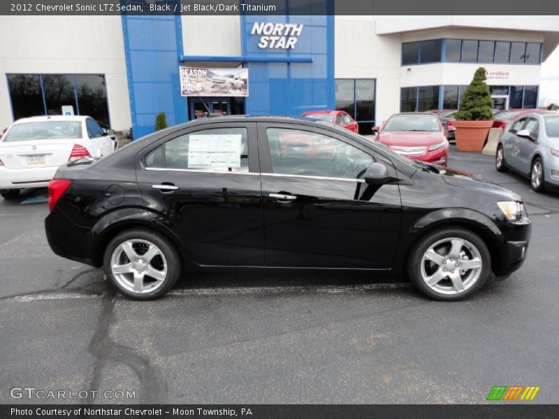 Black / Jet Black/Dark Titanium 2012 Chevrolet Sonic LTZ Sedan