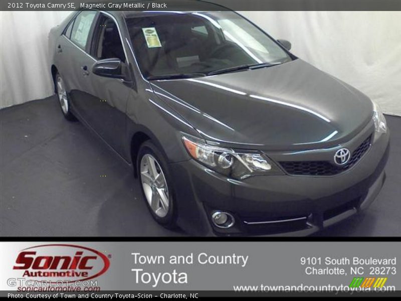 Magnetic Gray Metallic / Black 2012 Toyota Camry SE