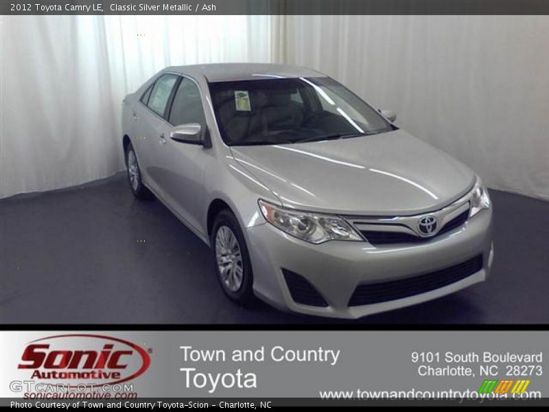 Classic Silver Metallic / Ash 2012 Toyota Camry LE