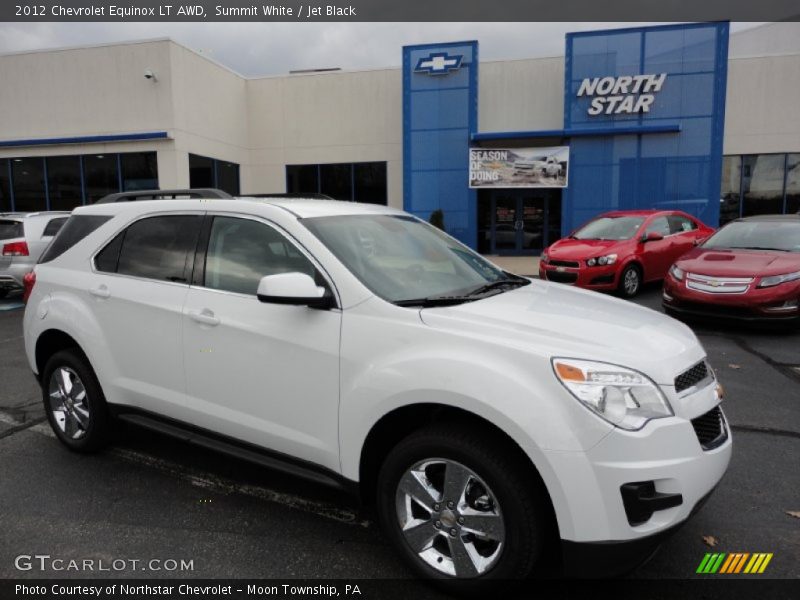 Summit White / Jet Black 2012 Chevrolet Equinox LT AWD