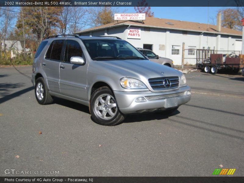 Brilliant Silver Metallic / Charcoal 2002 Mercedes-Benz ML 500 4Matic