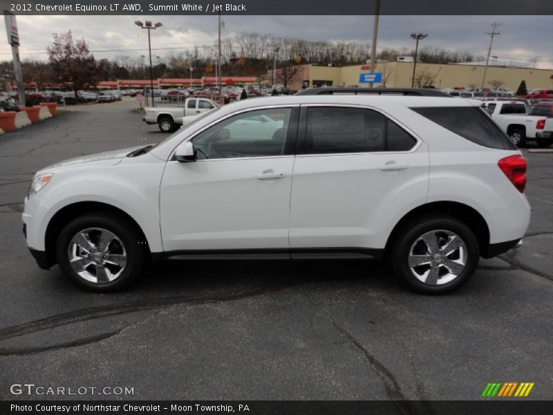 Summit White / Jet Black 2012 Chevrolet Equinox LT AWD