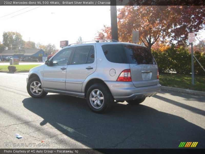 Brilliant Silver Metallic / Charcoal 2002 Mercedes-Benz ML 500 4Matic