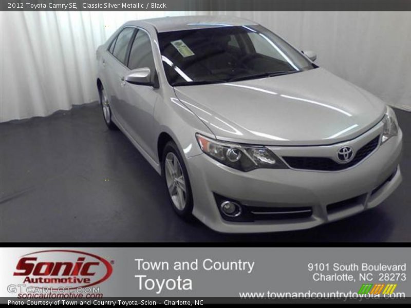 Classic Silver Metallic / Black 2012 Toyota Camry SE