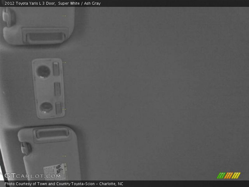 Super White / Ash Gray 2012 Toyota Yaris L 3 Door