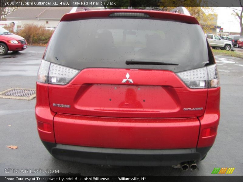 Rally Red Metallic / Black 2008 Mitsubishi Outlander XLS 4WD