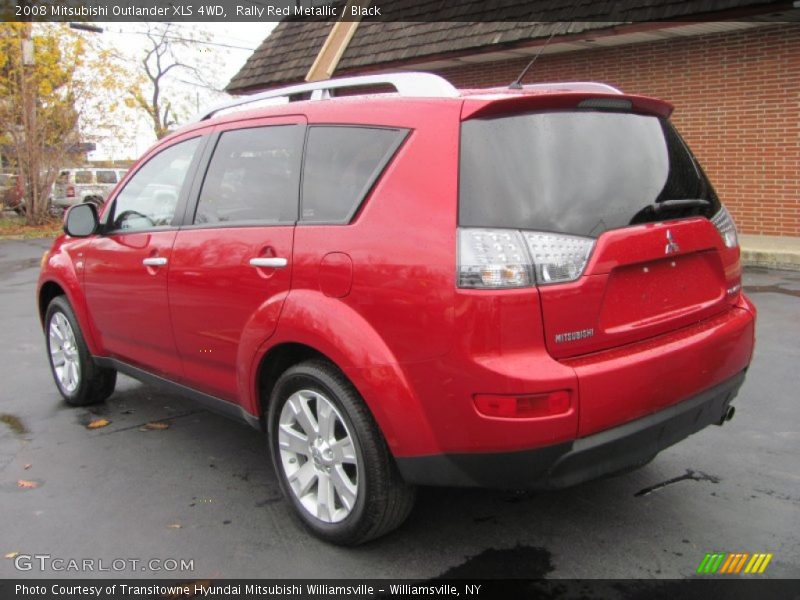 Rally Red Metallic / Black 2008 Mitsubishi Outlander XLS 4WD