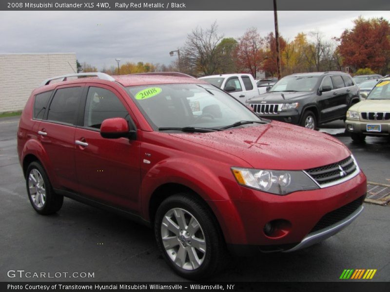 Rally Red Metallic / Black 2008 Mitsubishi Outlander XLS 4WD