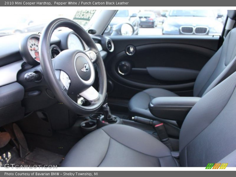 Pepper White / Punch Carbon Black Leather 2010 Mini Cooper Hardtop