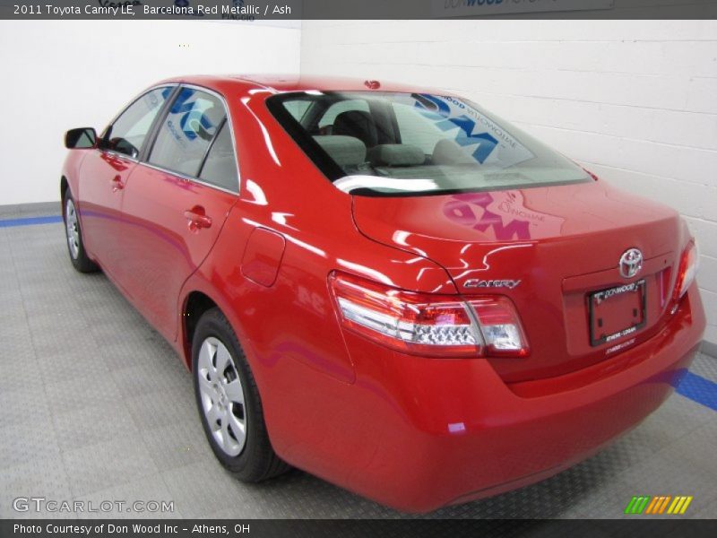 Barcelona Red Metallic / Ash 2011 Toyota Camry LE