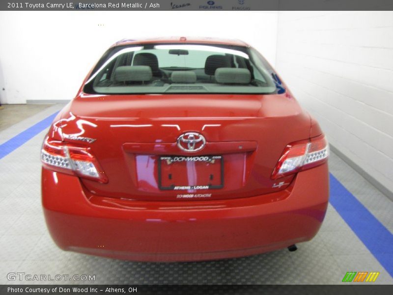 Barcelona Red Metallic / Ash 2011 Toyota Camry LE