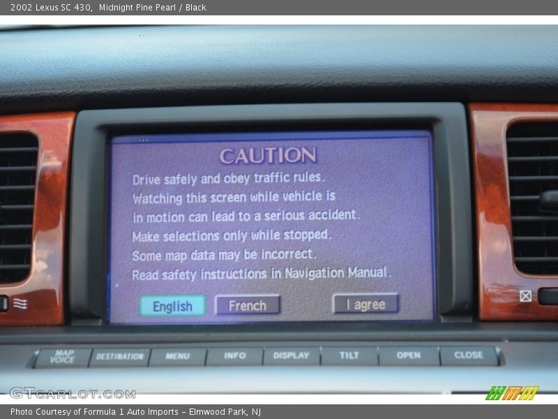 Midnight Pine Pearl / Black 2002 Lexus SC 430