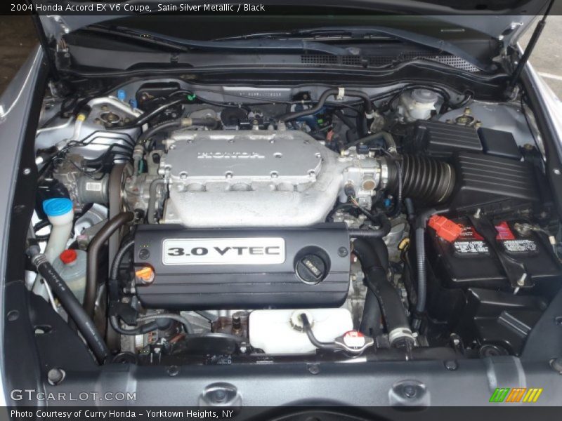 Satin Silver Metallic / Black 2004 Honda Accord EX V6 Coupe