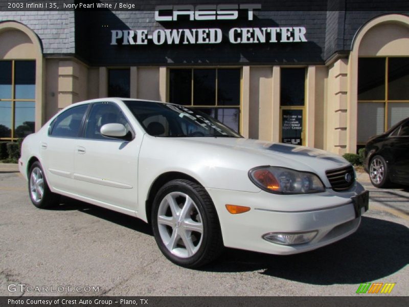 Ivory Pearl White / Beige 2003 Infiniti I 35