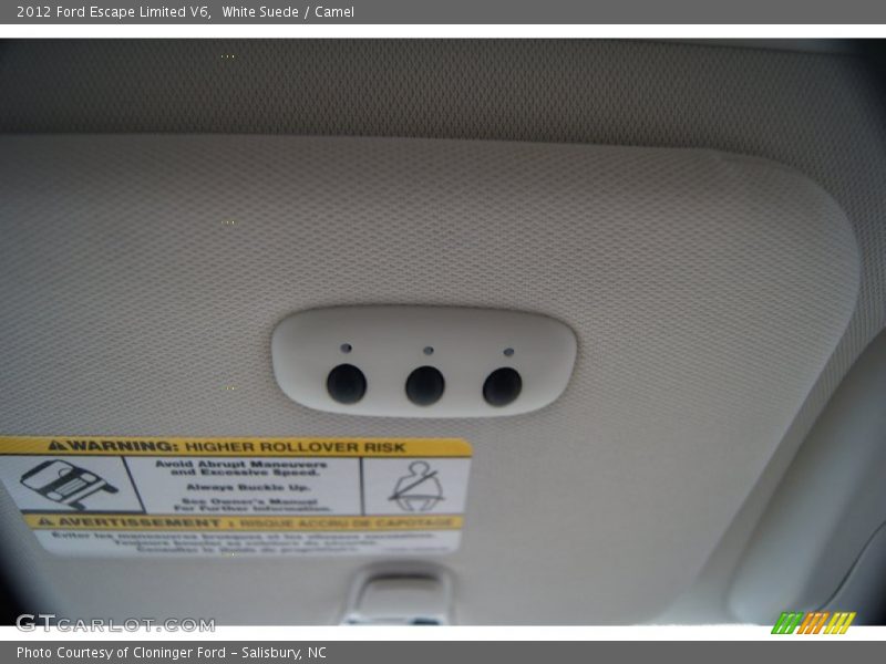 White Suede / Camel 2012 Ford Escape Limited V6