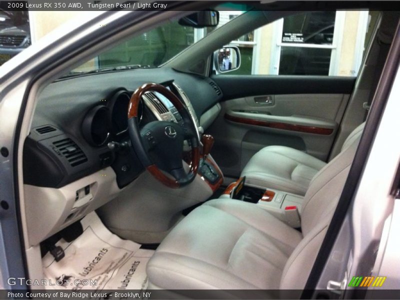 Tungsten Pearl / Light Gray 2009 Lexus RX 350 AWD