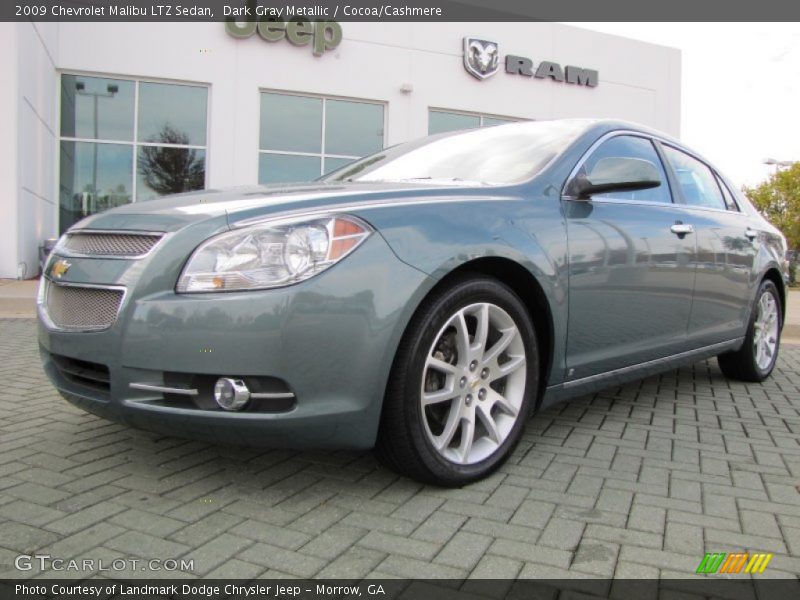 Dark Gray Metallic / Cocoa/Cashmere 2009 Chevrolet Malibu LTZ Sedan