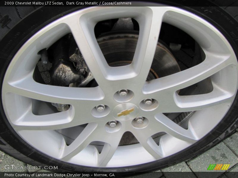 Dark Gray Metallic / Cocoa/Cashmere 2009 Chevrolet Malibu LTZ Sedan