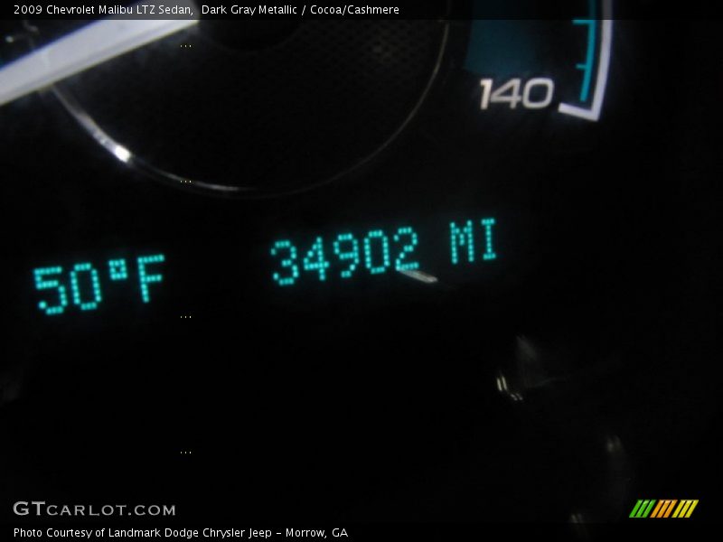 Dark Gray Metallic / Cocoa/Cashmere 2009 Chevrolet Malibu LTZ Sedan