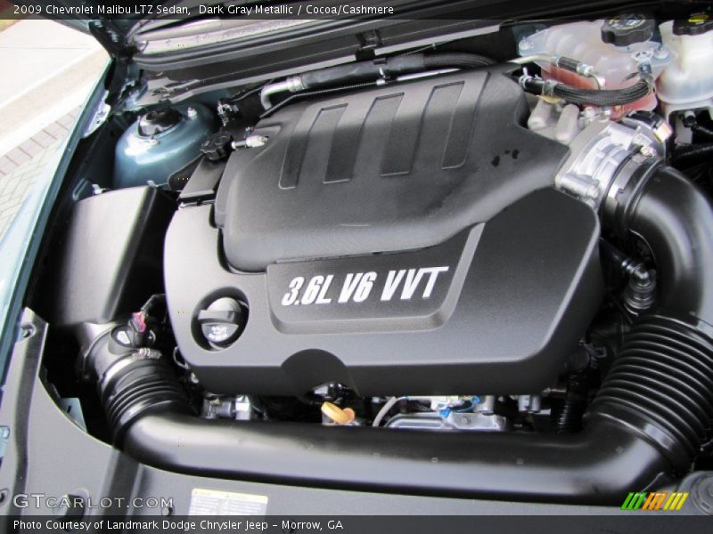 Dark Gray Metallic / Cocoa/Cashmere 2009 Chevrolet Malibu LTZ Sedan