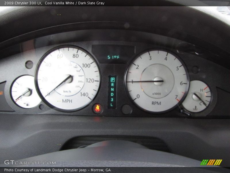 Cool Vanilla White / Dark Slate Gray 2009 Chrysler 300 LX