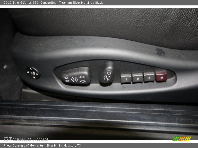 Power seat controls - 2010 BMW 6 Series 650i Convertible