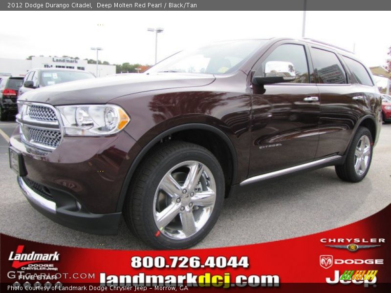 Deep Molten Red Pearl / Black/Tan 2012 Dodge Durango Citadel