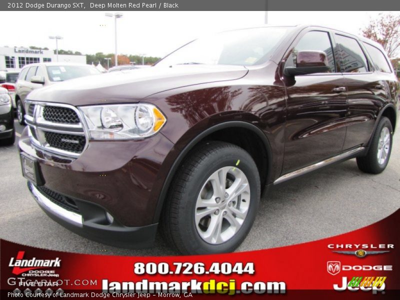 Deep Molten Red Pearl / Black 2012 Dodge Durango SXT