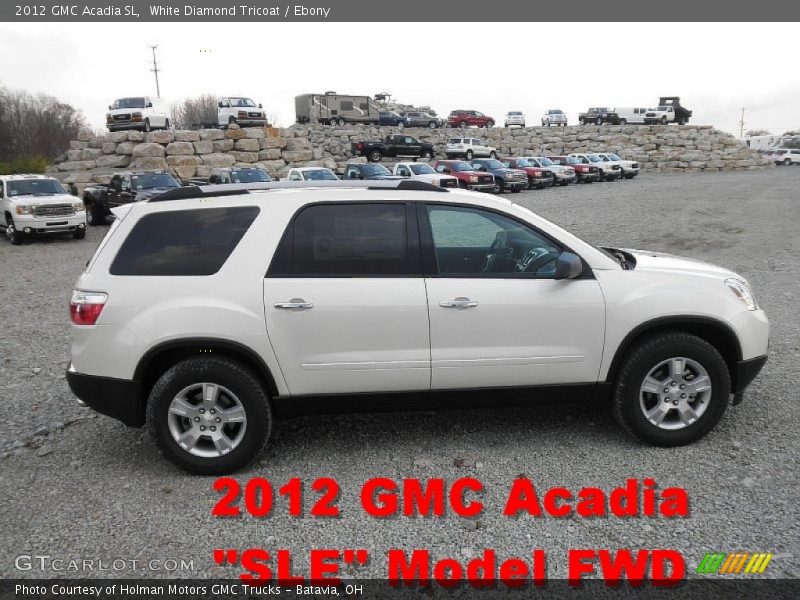 White Diamond Tricoat / Ebony 2012 GMC Acadia SL