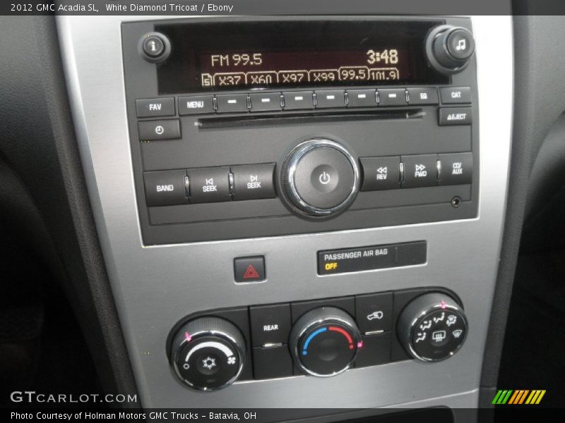 White Diamond Tricoat / Ebony 2012 GMC Acadia SL