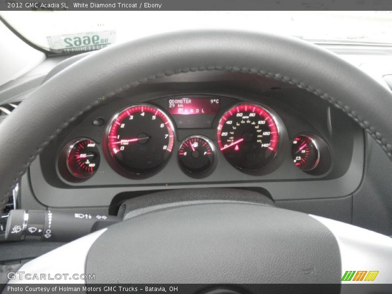 White Diamond Tricoat / Ebony 2012 GMC Acadia SL