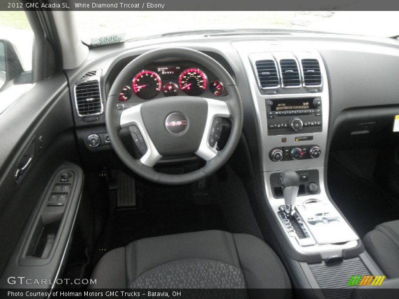 White Diamond Tricoat / Ebony 2012 GMC Acadia SL