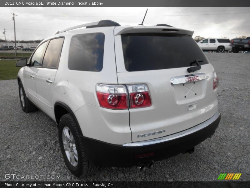 White Diamond Tricoat / Ebony 2012 GMC Acadia SL