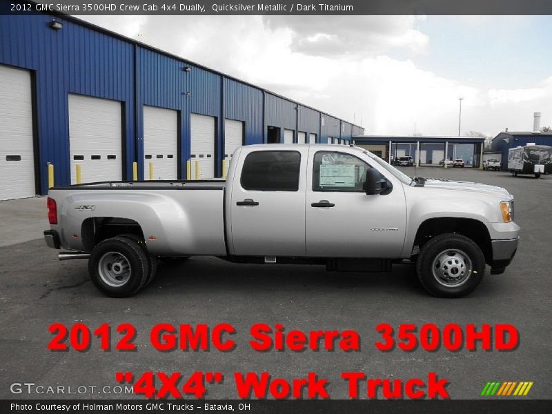 Quicksilver Metallic / Dark Titanium 2012 GMC Sierra 3500HD Crew Cab 4x4 Dually