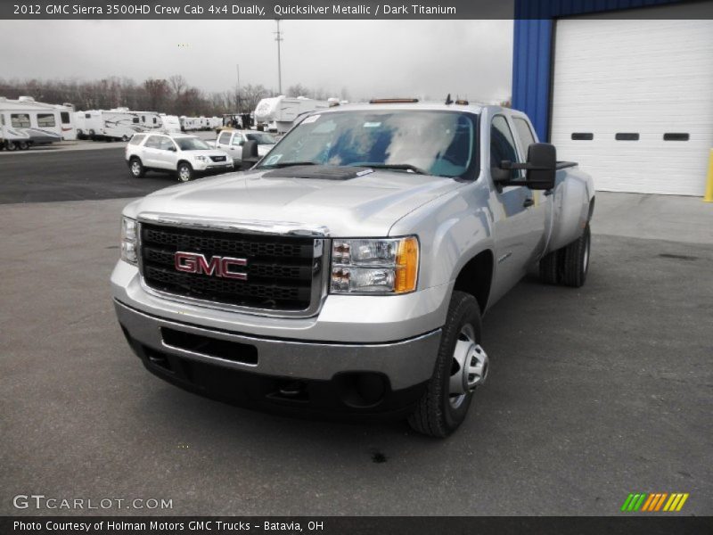 Quicksilver Metallic / Dark Titanium 2012 GMC Sierra 3500HD Crew Cab 4x4 Dually