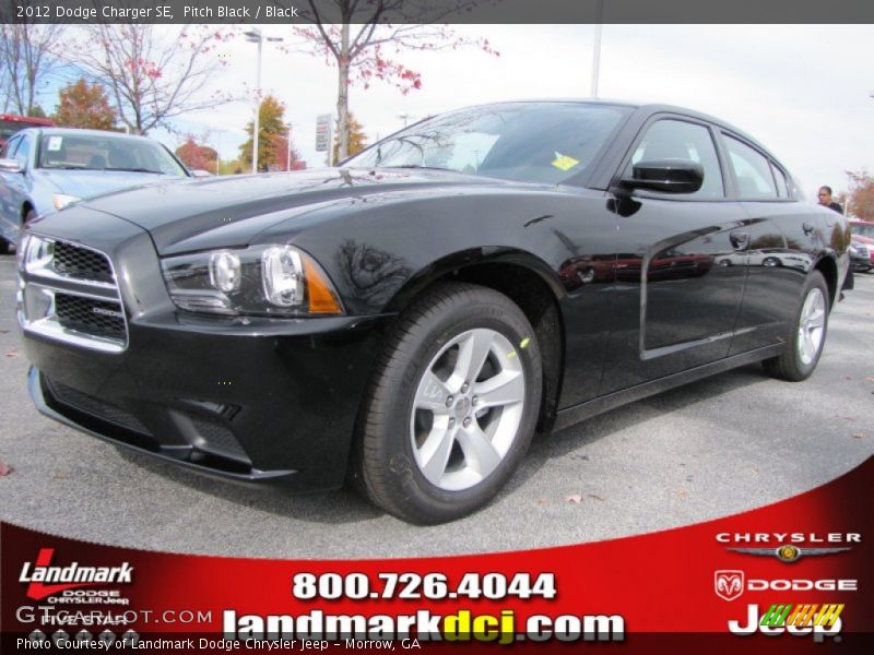 Pitch Black / Black 2012 Dodge Charger SE