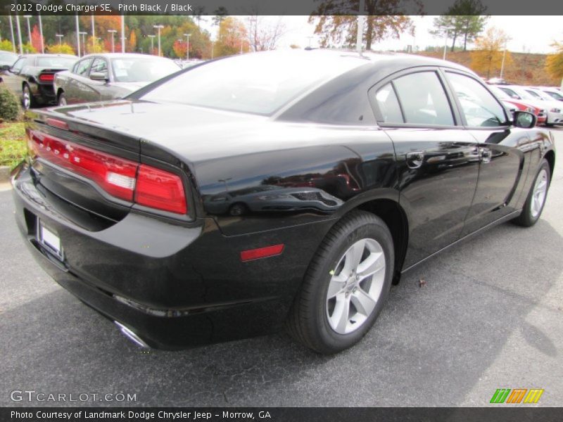 Pitch Black / Black 2012 Dodge Charger SE