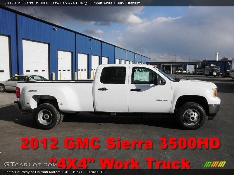 Summit White / Dark Titanium 2012 GMC Sierra 3500HD Crew Cab 4x4 Dually