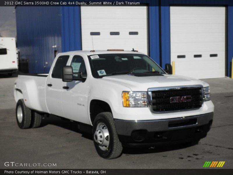 Summit White / Dark Titanium 2012 GMC Sierra 3500HD Crew Cab 4x4 Dually