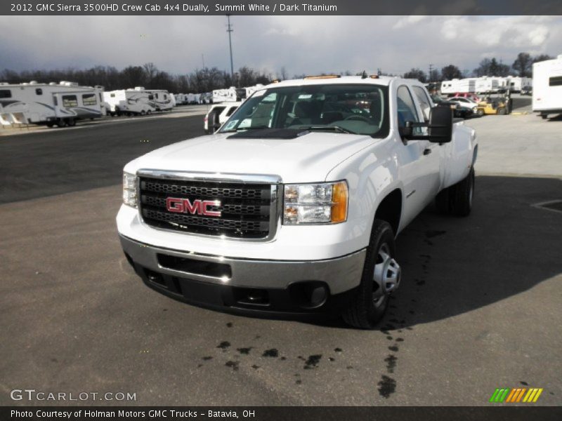 Summit White / Dark Titanium 2012 GMC Sierra 3500HD Crew Cab 4x4 Dually