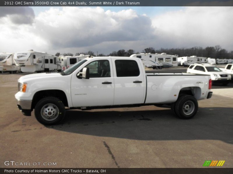 Summit White / Dark Titanium 2012 GMC Sierra 3500HD Crew Cab 4x4 Dually