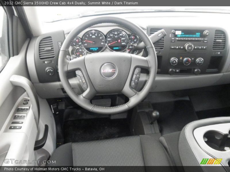 Summit White / Dark Titanium 2012 GMC Sierra 3500HD Crew Cab 4x4 Dually