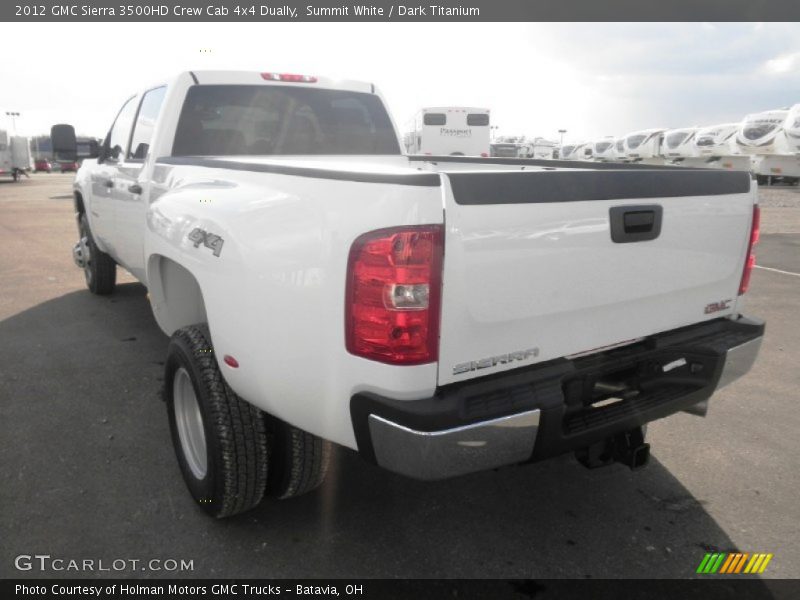 Summit White / Dark Titanium 2012 GMC Sierra 3500HD Crew Cab 4x4 Dually