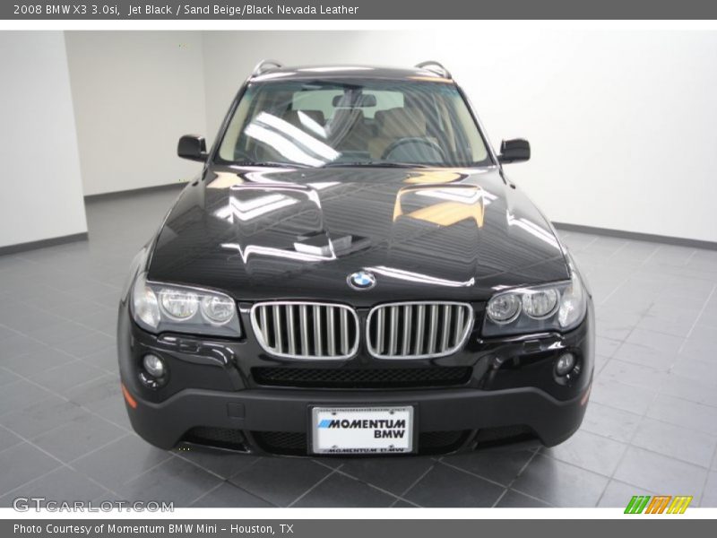 Jet Black / Sand Beige/Black Nevada Leather 2008 BMW X3 3.0si