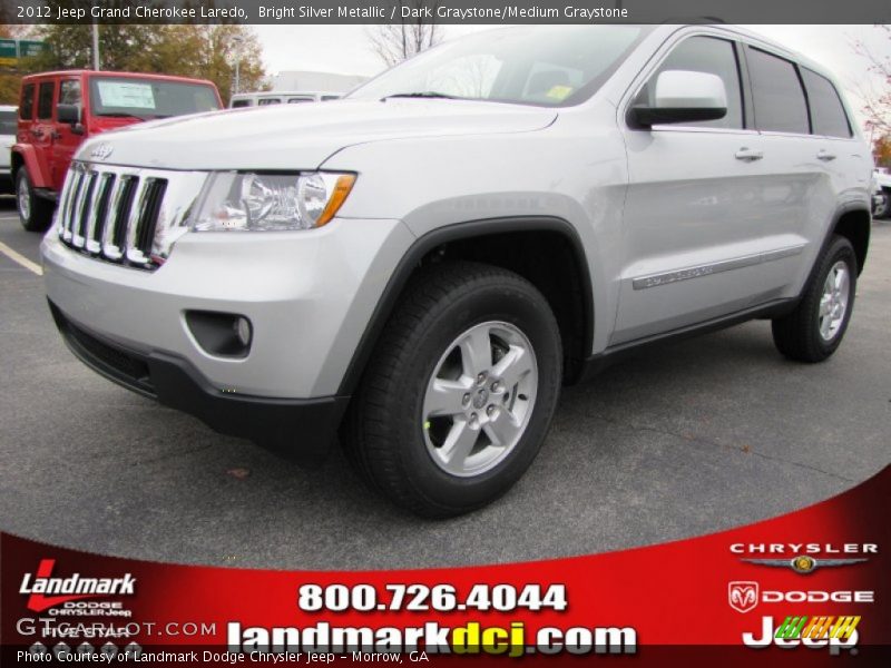 Bright Silver Metallic / Dark Graystone/Medium Graystone 2012 Jeep Grand Cherokee Laredo