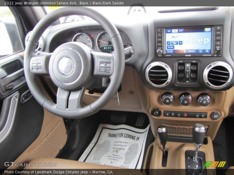 Black / Black/Dark Saddle 2012 Jeep Wrangler Unlimited Sahara 4x4