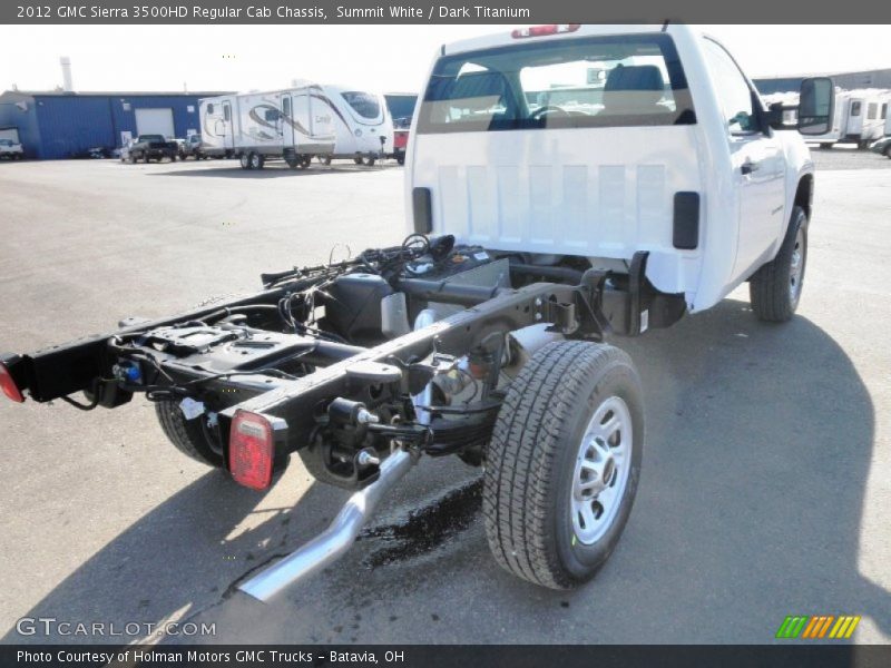 Summit White / Dark Titanium 2012 GMC Sierra 3500HD Regular Cab Chassis